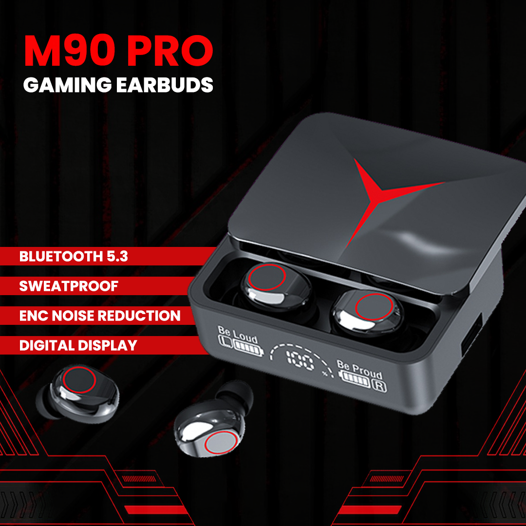 M90 Pro | Gaming EarBuds | True Wireless Earbuds | Type-C Charging|  ACTIVE Noise Cancellation|