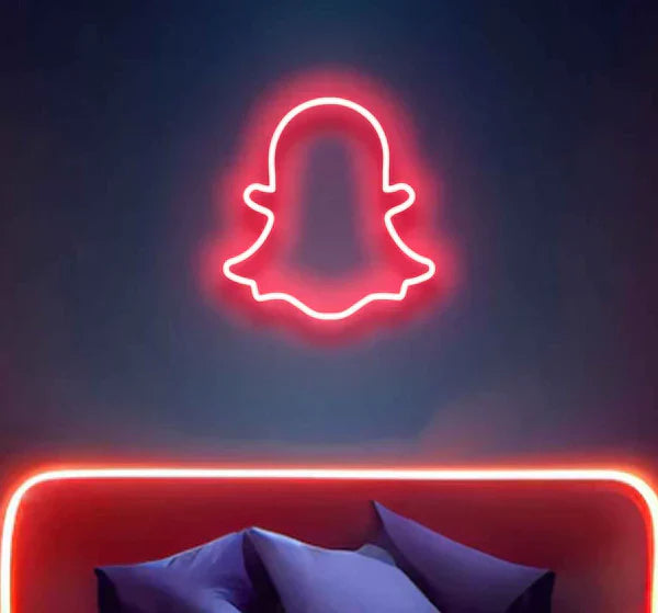 SNAPCHAT LOGO NEON SIGN