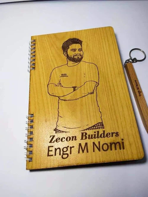 Wood Diary with Pen